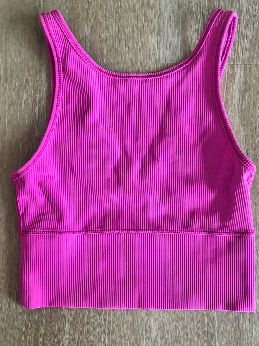lululemon athletica Ribbed Crop Tank reversible Top - Hot Pink
